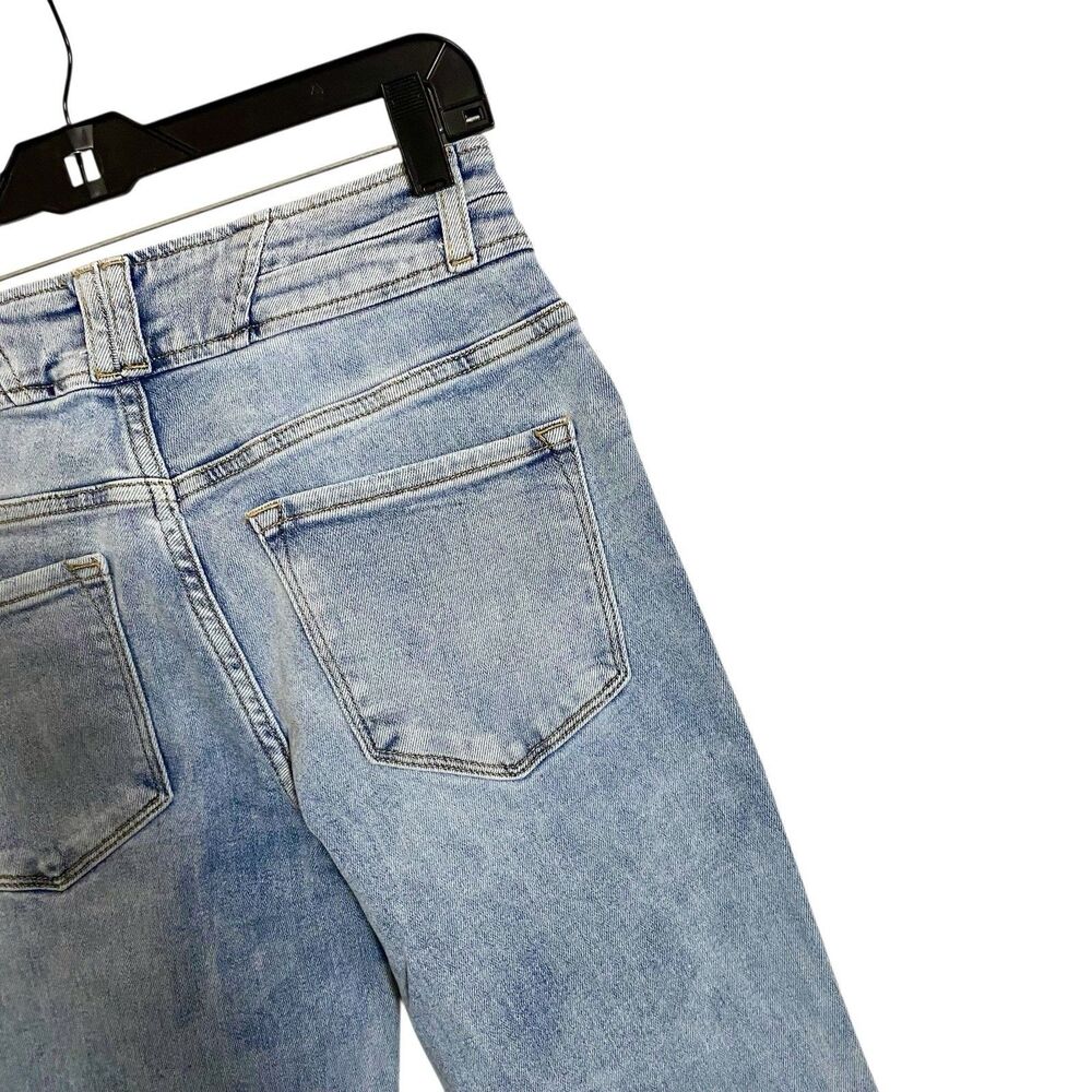 Flying Monkey High Rise Boot Denim Jeans Womens 27 x 34 Light Wash Stretch - Picture 8 of 8